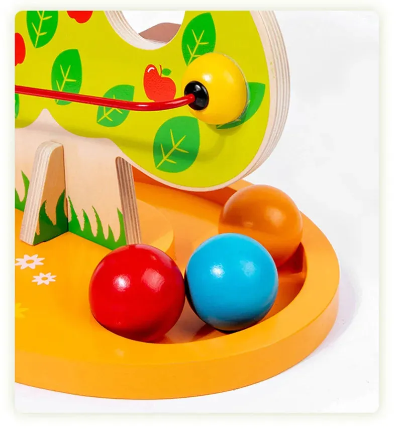 Wooden Apple Tree with Ball Drop: A Fun and Educational Toy for Kids